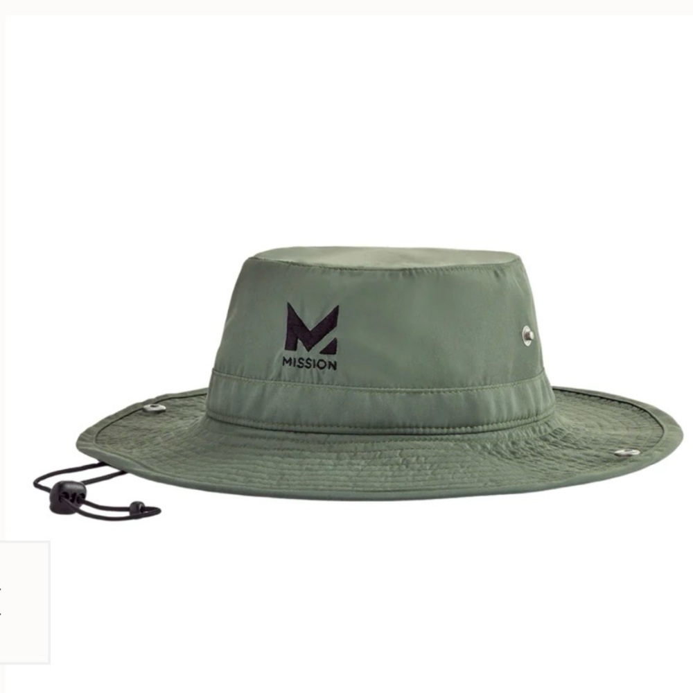 MISSION Green Cooling Bucket Hat for Outdoor Activities